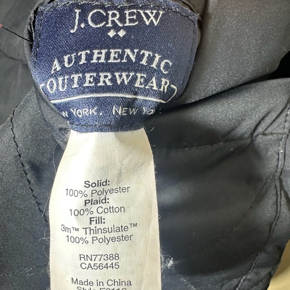 J.Crew Men’s Reversible Quilted Vest Navy & Red Plaid 3M Thinsulate - Picture 7 of 14